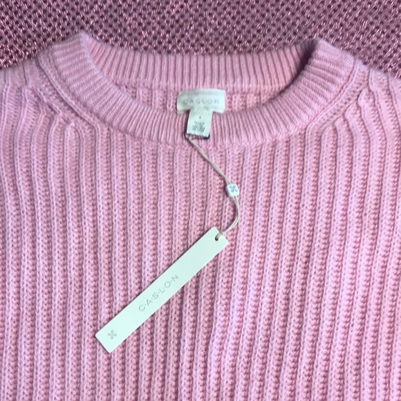 SOLD Caslon Pink Cuffed Sleeve Sweater Small - Picture 4 of 8